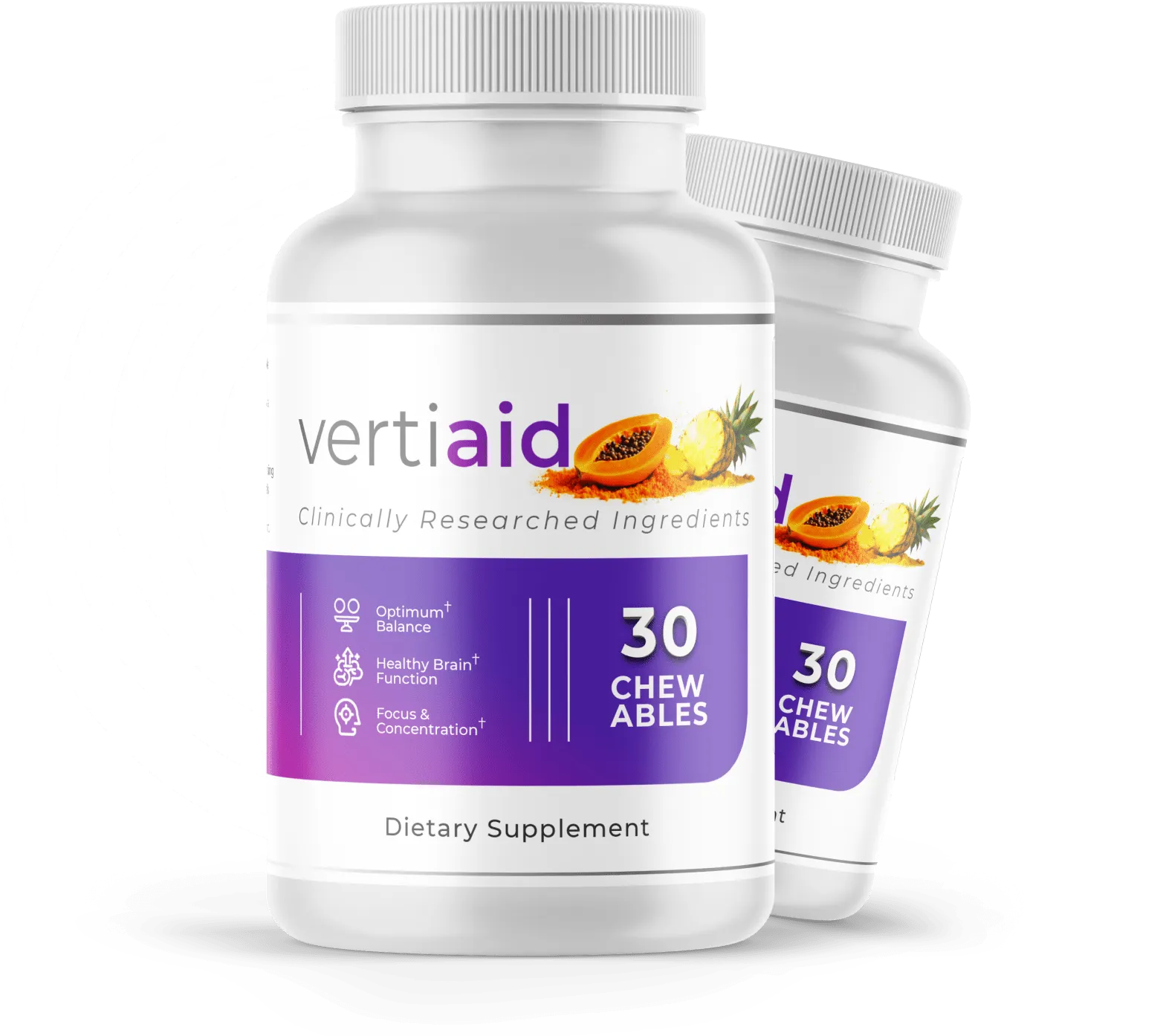 2 bottles of VertiAid supplement – double supply for vertigo support
